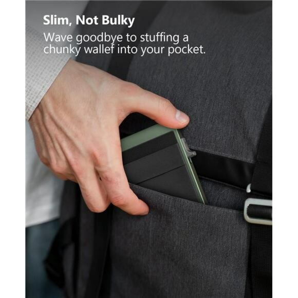 Slim wallet for men RFID blocking pop up card holder metal credit card case - Picture 6 of 7